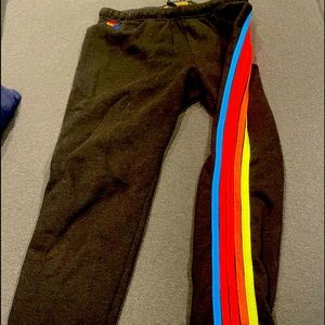 AV black with neon stripe sweats